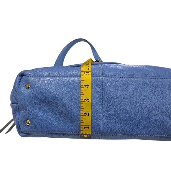 Aimee Kestenberg Genuine Leather Shoulder Bag, Blue, Gold, Handbag - Picture 11 of 12